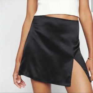 Reformation Silk Miniskirt
